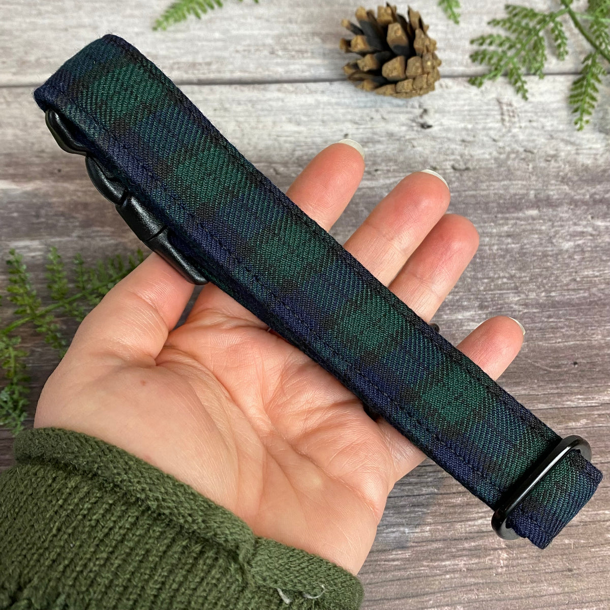 Black watch shop tartan dog collar