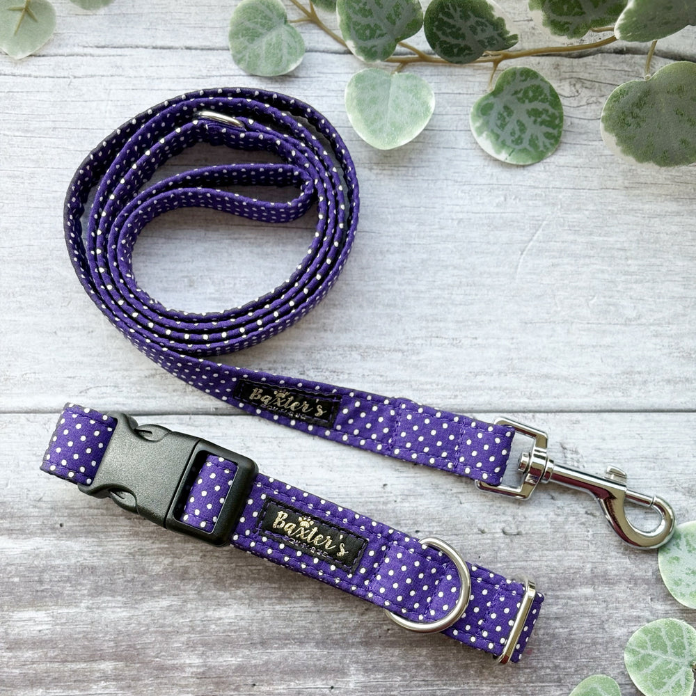 Dog Collar | Purple Polka Dot