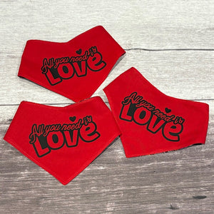 Bandana | VALENTINES | All You Need is Love / Multi-colour Hearts