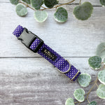 Dog Collar | Purple Polka Dot