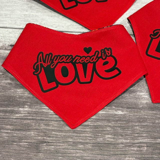 Bandana | VALENTINES | All You Need is Love / Multi-colour Hearts