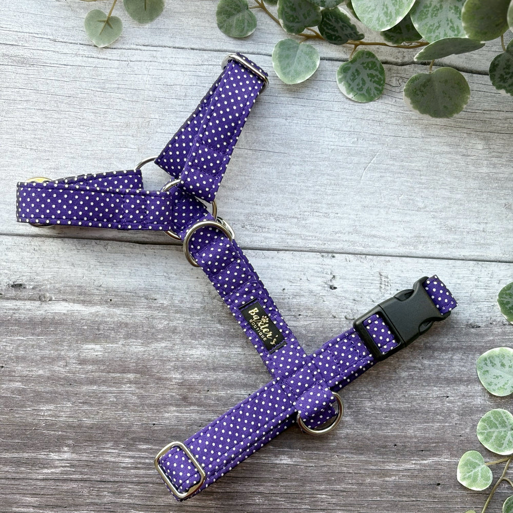 Harness | Purple Polka Dot