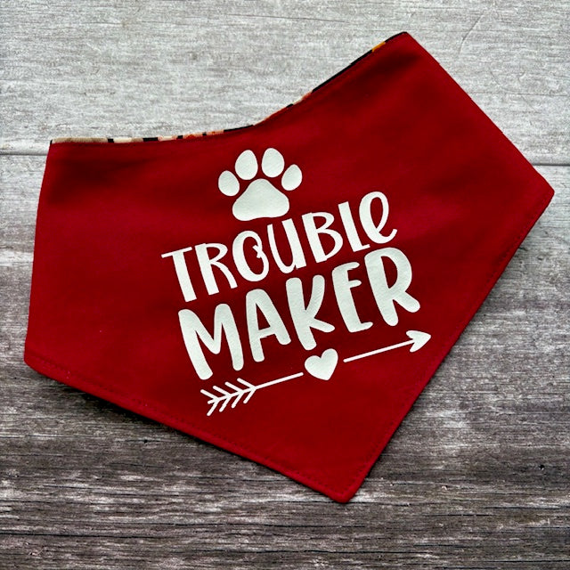 Bandana | Troublemaker / Plaid Paws