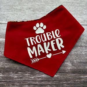 Bandana | Troublemaker / Plaid Paws