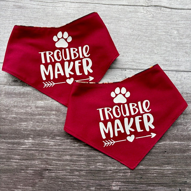 Bandana | Troublemaker / Plaid Paws