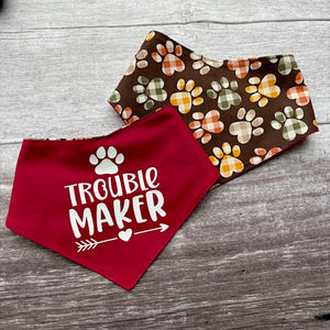 Bandana | Troublemaker / Plaid Paws